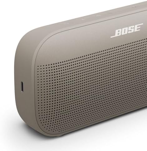 Bose SoundLink Flex Bluetooth Speaker  2nd Gen    Portable Outdoor Speaker with Hi Fi Audio  Waterproof and Dustproof  USB C  Up to 12 Hours Battery Life  Sandstone