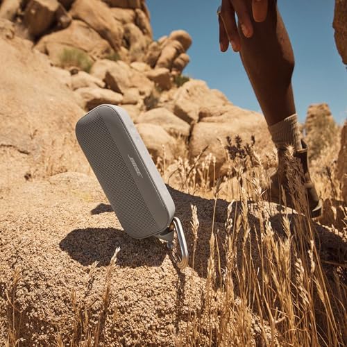 Bose SoundLink Flex Bluetooth Speaker  2nd Gen    Portable Outdoor Speaker with Hi Fi Audio  Waterproof and Dustproof  USB C  Up to 12 Hours Battery Life  Sandstone
