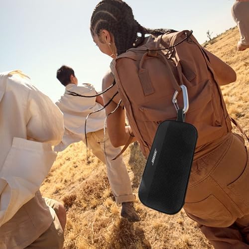 Bose SoundLink Flex Bluetooth Speaker  2nd Gen    Portable Outdoor Speaker with Hi Fi Audio  Waterproof and Dustproof  USB C  Up to 12 Hours Battery Life  Black