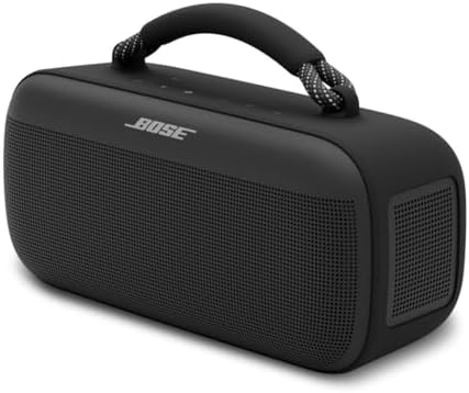 Bose SoundLink Max Bluetooth Speaker   Portable Wireless Party Speaker  IP67 Waterproof  Rope Handle  Up to 20 Hours of Playtime  USB C  Built in 3 5mm AUX Input  Blue Dusk