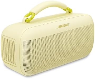 Bose SoundLink Max Bluetooth Speaker   Portable Wireless Party Speaker  IP67 Waterproof  Rope Handle  Up to 20 Hours of Playtime  USB C  Built in 3 5mm AUX Input  Citrus Yellow   Limited Edition Color