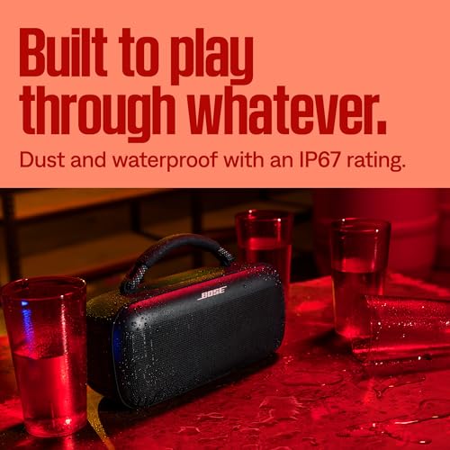 Bose SoundLink Max Portable Speaker Large IP67 Waterproof Bluetooth Speaker Up to 20 Hours of Playtime USB C Built in 3 5mm AUX Input Black
