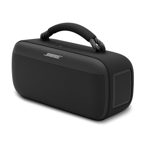 Bose SoundLink Max - Altavoz portátil, altavoz Bluetooth impermeable IP67, hasta 20 horas de tiempo de reproducción, USB-C, entrada auxiliar incorporada de 0.138 pulgadas, color negro