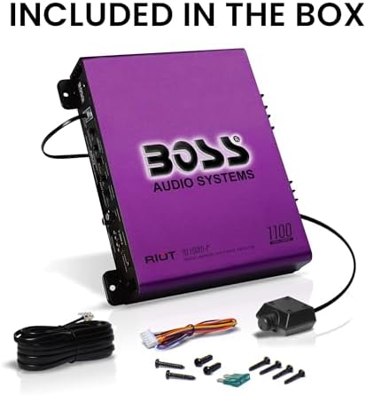 Boss Audio Systems R1100M P Monoblock Car Amplifier   1100 High Output  2 8 Ohm Stable  Low/High Level Inputs  Low Pass Crossover  MOSFET Power Supply