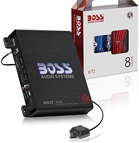 Boss Audio Systems R1100M P Monoblock Car Amplifier   1100 High Output  2 8 Ohm Stable  Low/High Level Inputs  Low Pass Crossover  MOSFET Power Supply