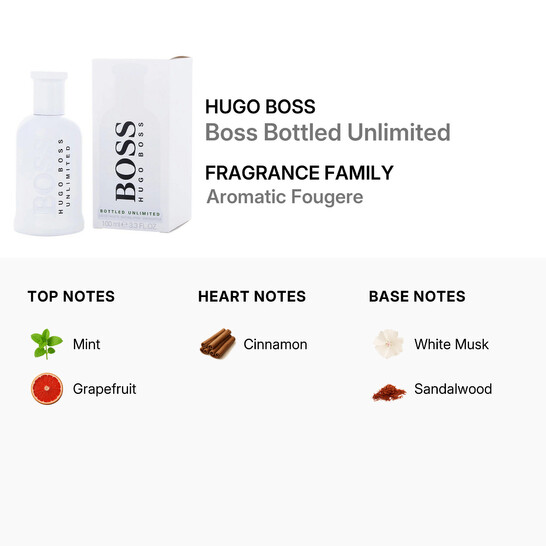 Boss Bottled Unlimited / EDT Spray 3 3 oz  100 ml   m