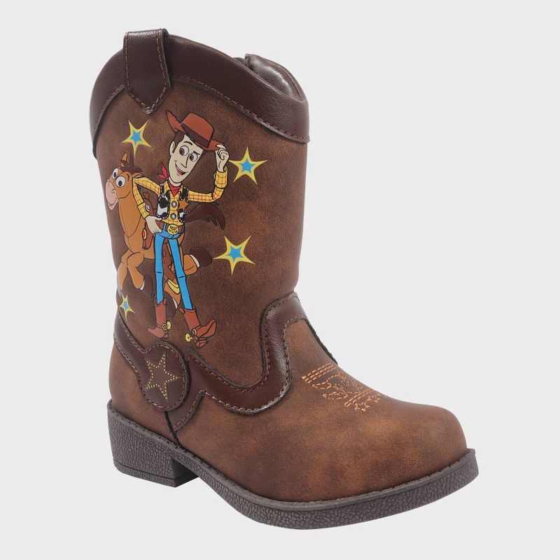 Talla 12 T Botas Toy Story para niña pequeña - color marrón (Toddler Toy Story Boots - Brown)