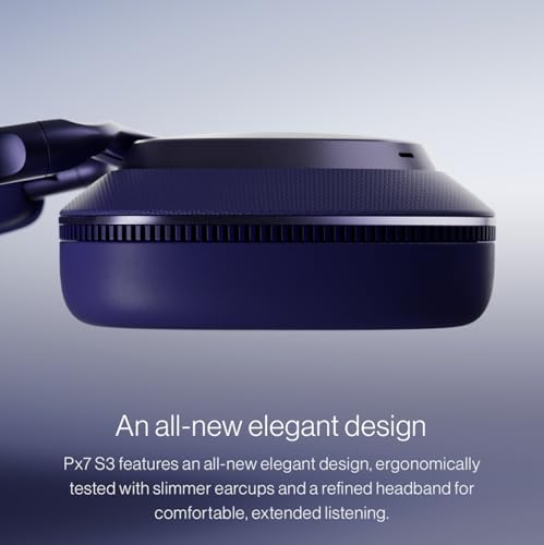 Bowers & Wilkins Px7 S3 Over Ear Headphones  High Resolution Sound  Comfortable Fit  Bluetooth  Active Noise Cancelling & Transparency Mode  30 Hour Playtime  Quick Charge Support  Anthracite Black