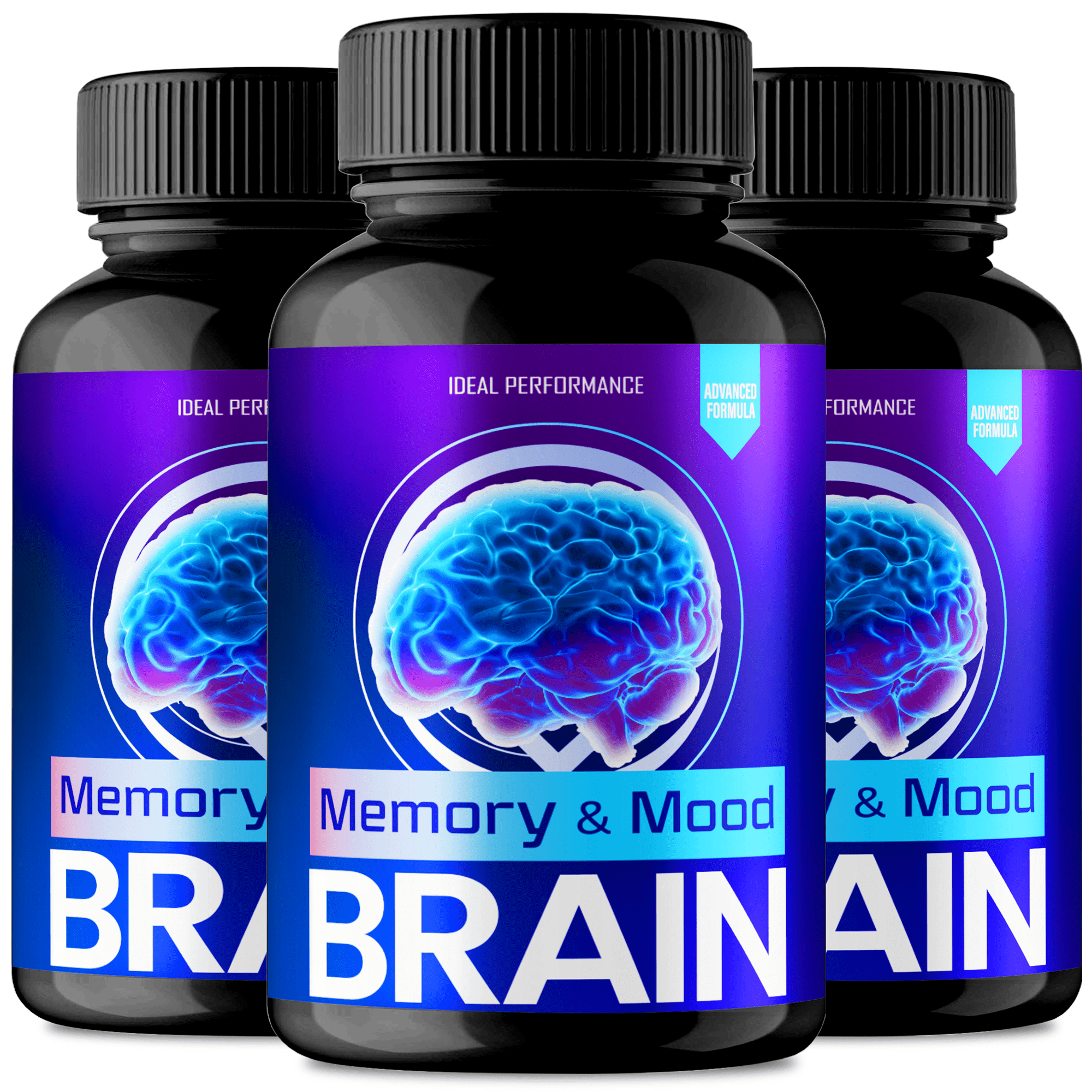 Brain Memory and Mood Capsules  Memory and Mood Brain Supplements for Brain Health & Memory Support Pills   Maximum Strength  Advanced Nootropic Pills  Memory and Mood Support Reviews  3 Pack 