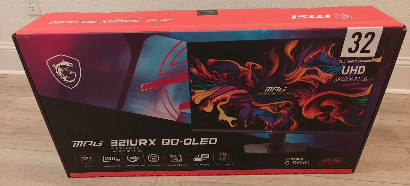 Brand New MSI MPG 321URX QD OLED 32" UHD Pro Gaming Monitor G SYNC 240Hz HDR 400