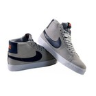 Brand New Mens Nike SB Blazer Mid Wolf Grey/ Midnight Navy