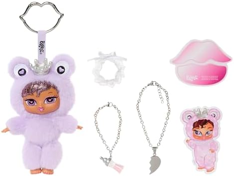 Bratz Bratziez Sweetheartz Plush Blind Box with Charm Clip and Accessory, Collectible Characters