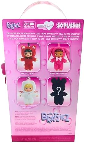 Bratz Bratziez Sweetheartz Plush Blind Box with Charm Clip and Accessory, Collectible Characters