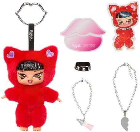 Bratz Bratziez Sweetheartz Plush Blind Box with Charm Clip and Accessory, Collectible Characters