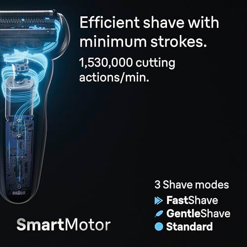 Braun Electric Shaver for Men  Series 7 7185cc  Waterproof  Wet & Dry Shave  Shaving Kit with SmartCare Center and Beard Trimmer  3 Shave Modes  60 Minute Battery Runtime  10 Piece Set