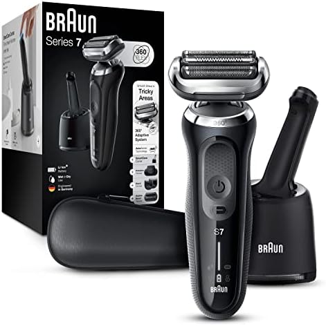 Braun Electric Shaver for Men  Series 7 7185cc  Waterproof  Wet & Dry Shave  Shaving Kit with SmartCare Center and Beard Trimmer  3 Shave Modes  60 Minute Battery Runtime  10 Piece Set