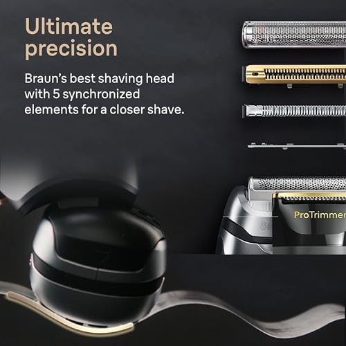 Braun Series 9 PRO  9577cc Electric Razor for Men  5 Pro Shave Elements & Precision Long Hair Trimmer  6in1 SmartCare Center  PowerCase for Mobile Charging  Wet & Dry  60min Battery Runtime