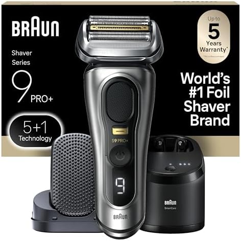 Braun Series 9 PRO  9577cc Electric Razor for Men  5 Pro Shave Elements & Precision Long Hair Trimmer  6in1 SmartCare Center  PowerCase for Mobile Charging  Wet & Dry  60min Battery Runtime