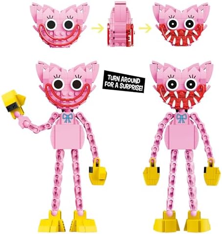 Brickcraft Poppy Playtime Kissy Missy Building Set 240 Pieces Collectible Pink Figure Toy with Articulated Limbs SDCC 2025 Limited Edition Construction Set for Kids Ages 8 Plus Official Licensed Toy