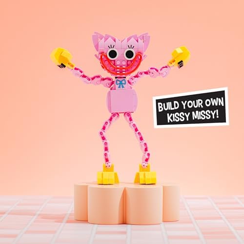Brickcraft Poppy Playtime Kissy Missy Building Set 240 Pieces Collectible Pink Figure Toy with Articulated Limbs SDCC 2025 Limited Edition Construction Set for Kids Ages 8 Plus Official Licensed Toy