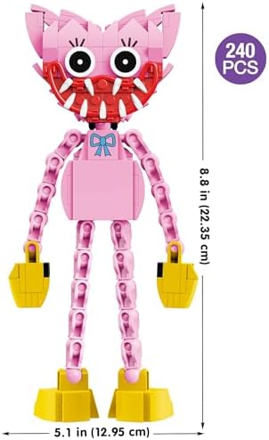 Brickcraft Poppy Playtime Kissy Missy Building Set 240 Pieces Collectible Pink Figure Toy with Articulated Limbs SDCC 2025 Limited Edition Construction Set for Kids Ages 8 Plus Official Licensed Toy