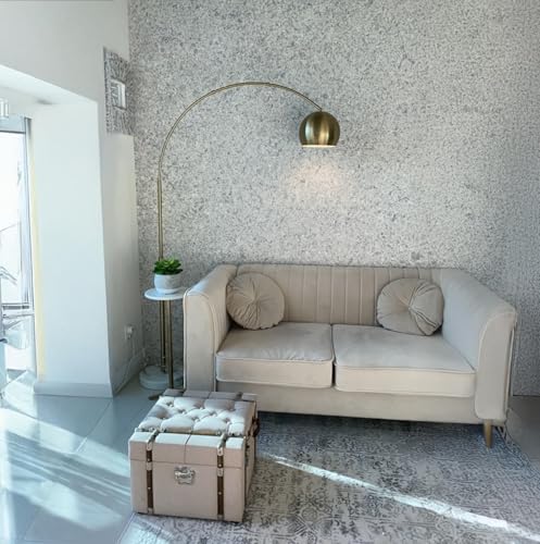 Brightech Olivia Floor Lamp  Arc Lamp for Living Rooms  Standing Lamp with LED Light Bulbs for Bedroom Reading  Great Living Room Décor  Tall Lamp for Offices   Brass/Gold