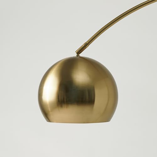 Brightech Olivia Floor Lamp  Arc Lamp for Living Rooms  Standing Lamp with LED Light Bulbs for Bedroom Reading  Great Living Room Décor  Tall Lamp for Offices   Brass/Gold