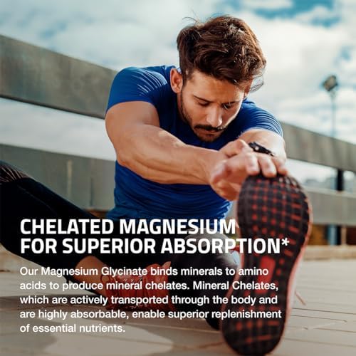 Bronson Magnesium Glycinate 200 MG per Serving Chelated for High Absorption  Gentle On Stomach  Non GMO  120 Vegetarian Capsules