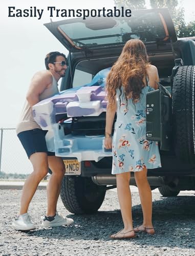 Brooklyn 8 0 Foldable Pedal Fishing Kayak  Compact Sit on Top Single Kayak with Pedal Drive  Rudder Steering  Storage & Aluminum Seat