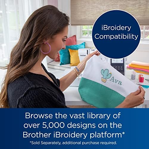 Brother SE700 Sewing and Embroidery Machine  Wireless LAN Connected  135 Built in Designs  103 Built in Stitches  Computerized  4 x 4 Hoop Area  3 7 Touchscreen Display  8 Included Feet  White