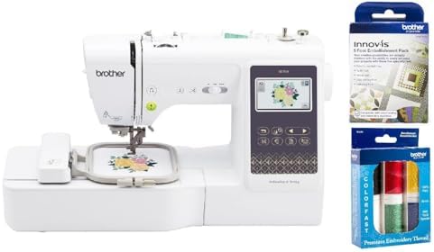 Brother SE700 Sewing and Embroidery Machine  Wireless LAN Connected  135 Built in Designs  103 Built in Stitches  Computerized  4 x 4 Hoop Area  3 7 Touchscreen Display  8 Included Feet  White