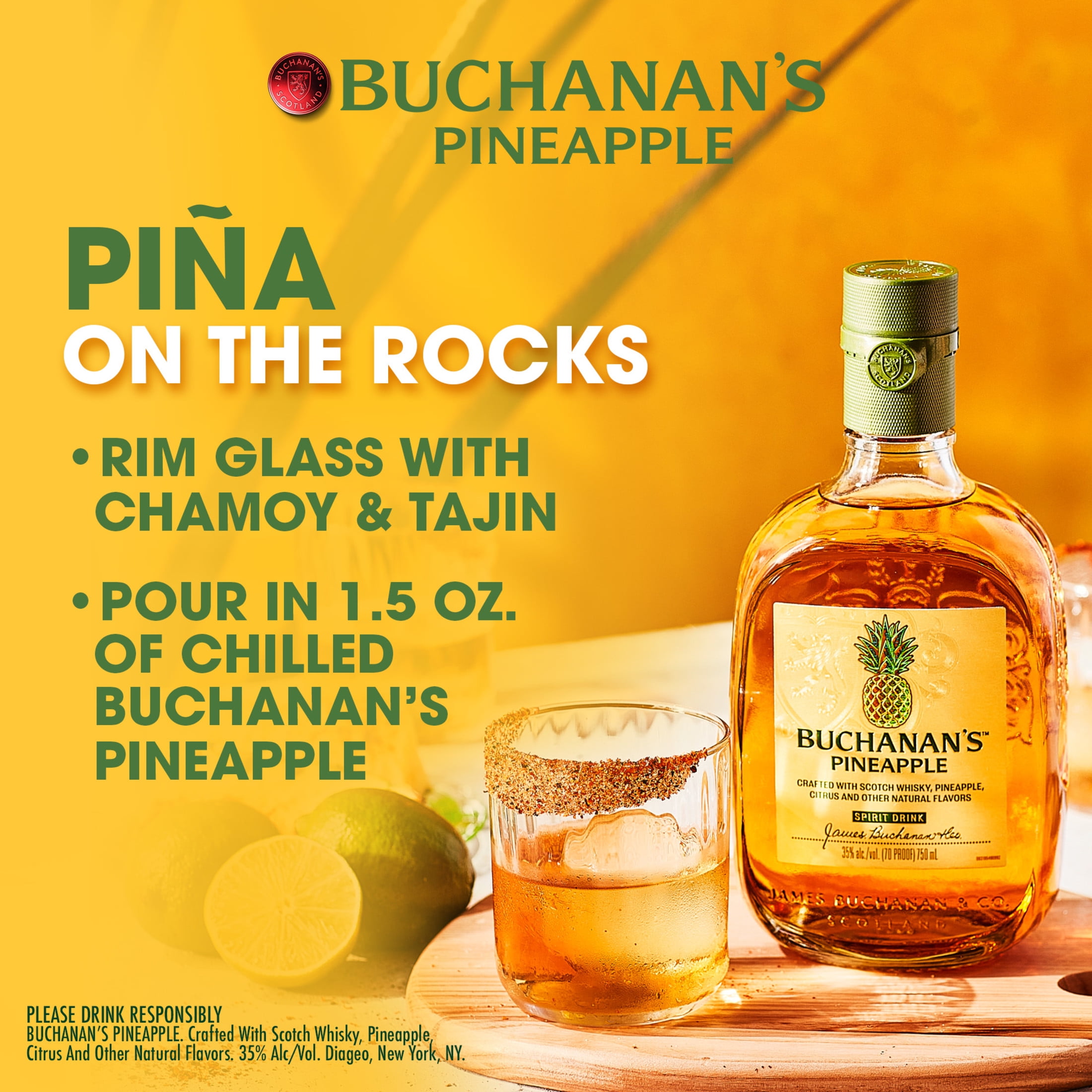 Buchanan s Pineapple Scotch Whisky with Citrus and Natural Flavors  750 ml  35  ABV