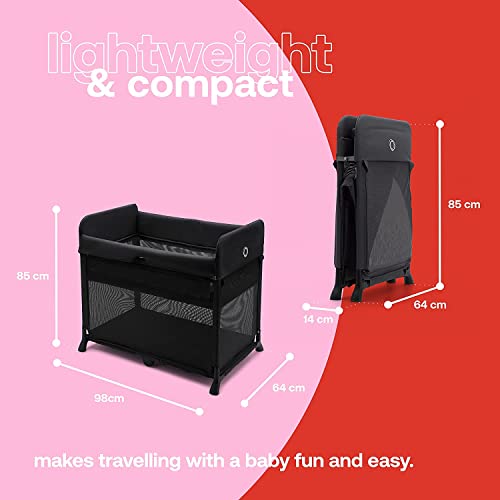Bugaboo Stardust Playard   Portable Indoor and Outdoor   Foldable On The Go Play Yard   1 Second Unfold   Black