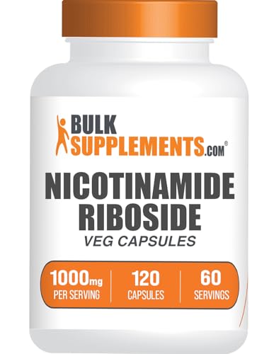 BulkSupplements com Nicotinamide Riboside Capsules   NAD  Supplement  Nicotinamide Riboside 1000mg   Gluten Free  2 Capsules per Serving  120 Count  Pack of 1