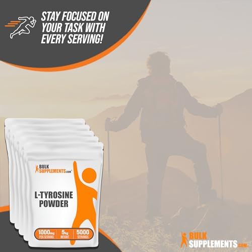 BulkSupplements com L Tyrosine Powder   Sports Nutrition  Amino Acid Supplement   Unflavored & Gluten Free  500mg per Serving  100g  3 5 oz   Pack of 1