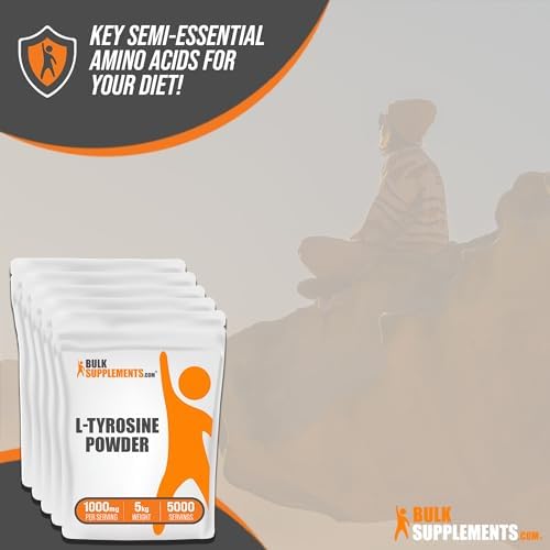 BulkSupplements com L Tyrosine Powder   Sports Nutrition  Amino Acid Supplement   Unflavored & Gluten Free  500mg per Serving  100g  3 5 oz   Pack of 1