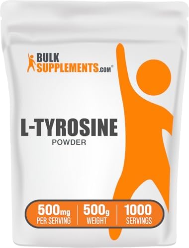 BulkSupplements com L Tyrosine Powder   Sports Nutrition  Amino Acid Supplement   Unflavored & Gluten Free  500mg per Serving  100g  3 5 oz   Pack of 1