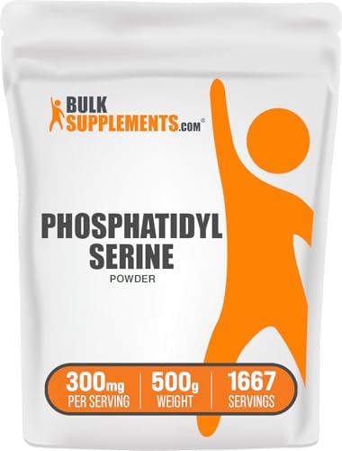BulkSupplements com Phosphatidylserine Powder   Phosphatidylserine Supplement  Sourced from Soy Beans   300mg per Serving  60mg of Phosphatidylserine   25g  0 88 oz   Pack of 1