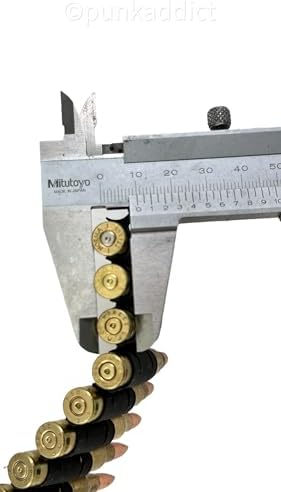 Bullet Belt M16  223 Caliber Black Metal Link Brass Shell Copper Tips USA Made