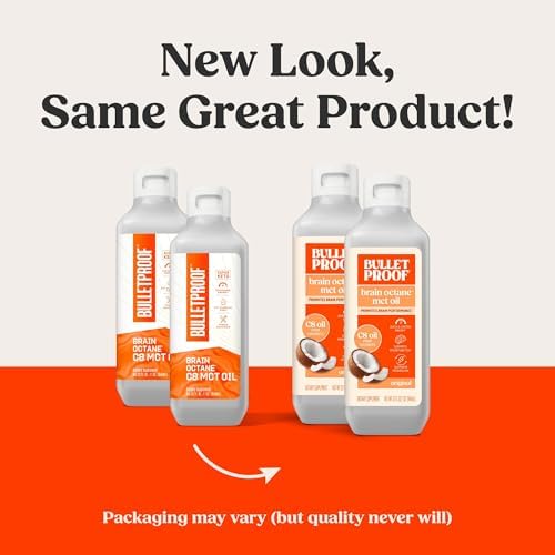 Bulletproof Brain Octane C8 MCT Oil  32 Ounces  Keto Supplement for Sustained Energy and Fewer Cravings