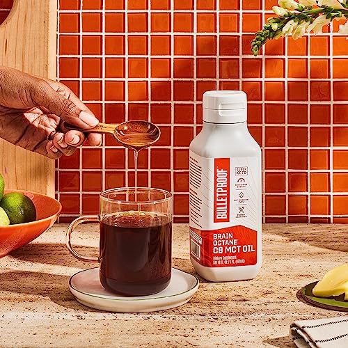 Bulletproof Brain Octane C8 MCT Oil  32 Ounces  Keto Supplement for Sustained Energy and Fewer Cravings