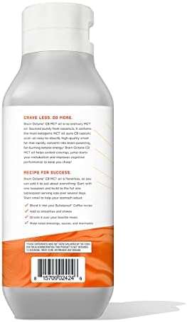 Bulletproof Brain Octane C8 MCT Oil  32 Ounces  Keto Supplement for Sustained Energy and Fewer Cravings