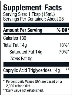 Bulletproof Brain Octane C8 MCT Oil  32 Ounces  Keto Supplement for Sustained Energy and Fewer Cravings