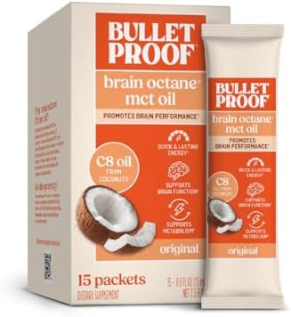 Bulletproof Brain Octane C8 MCT Oil  32 Ounces  Keto Supplement for Sustained Energy and Fewer Cravings