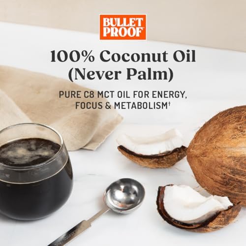 Bulletproof Brain Octane C8 MCT Oil Travel Size  3 Ounces  Keto Supplement for Sustained Energy and Fewer Cravings