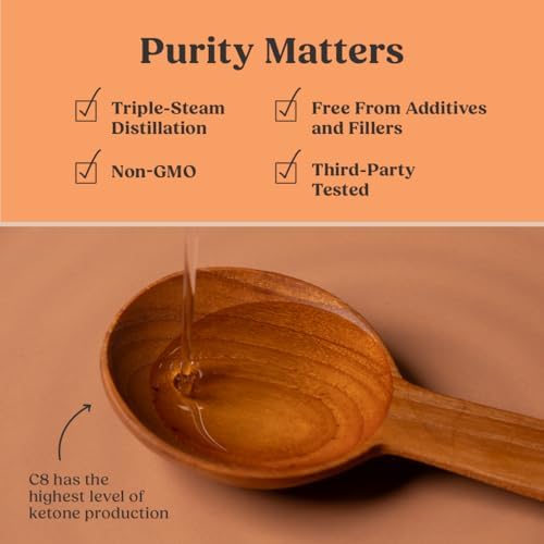 Bulletproof Brain Octane C8 MCT Oil Travel Size  3 Ounces  Keto Supplement for Sustained Energy and Fewer Cravings