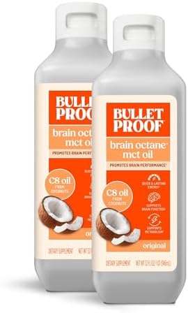 Bulletproof Brain Octane C8 MCT Oil Travel Size  3 Ounces  Keto Supplement for Sustained Energy and Fewer Cravings