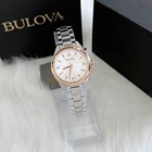 Bulova 98P200 Lady Sutton White&Rose Gold Diamond Quartz Women s New Watch 28mm