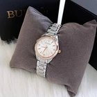 Bulova 98P200 Lady Sutton White&Rose Gold Diamond Quartz Women s New Watch 28mm