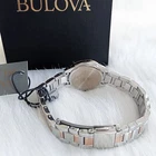 Bulova 98P200 Lady Sutton White&Rose Gold Diamond Quartz Women s New Watch 28mm